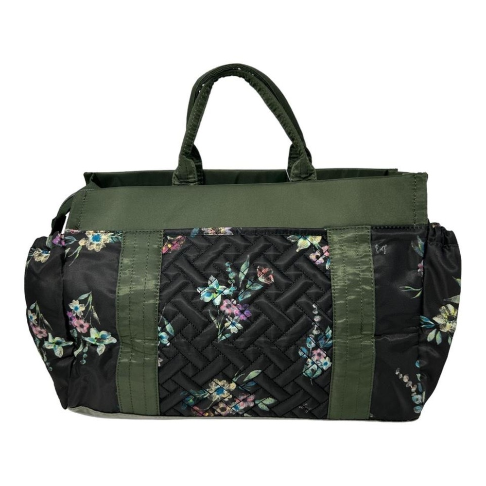 Lug Romper 2 Crossbody Tote Bag ~ Olive Bouquet Black